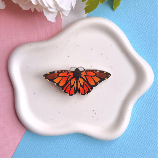 Monarch Butterfly Acrylic Hair Clip