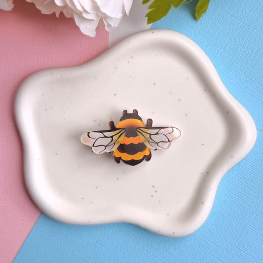 Bumble Bee Acrylic Hair Clip