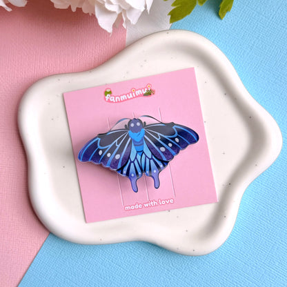 Pipevine Swallowtail Butterfly Acrylic Hair Clip