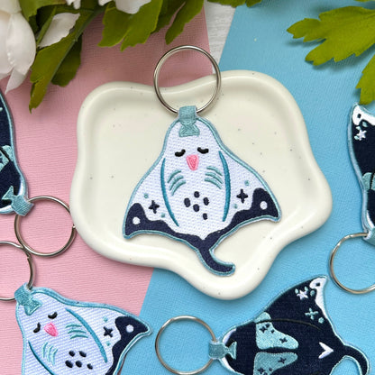 Oceanic Ray Embroidered Charm