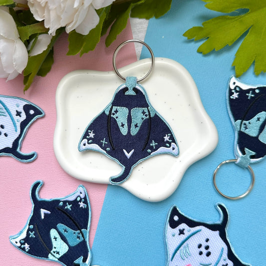 Oceanic Ray Embroidered Charm