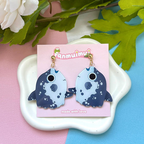Mola Sunfish Acrylic Earrings