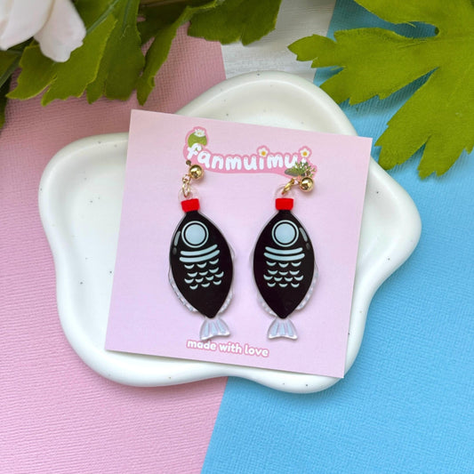 Soy Sauce Fish Acrylic Earrings
