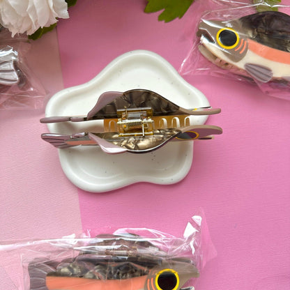 Pink Salmon Hair Claw