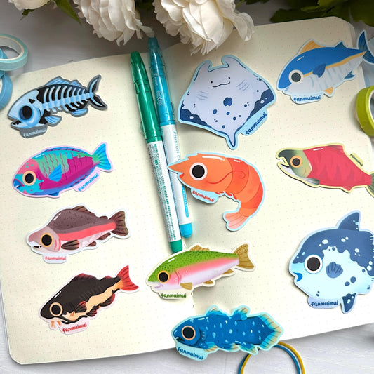 Fish Collection Vinyl Stickers