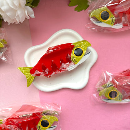 Red Sockeye Salmon Hair Claw