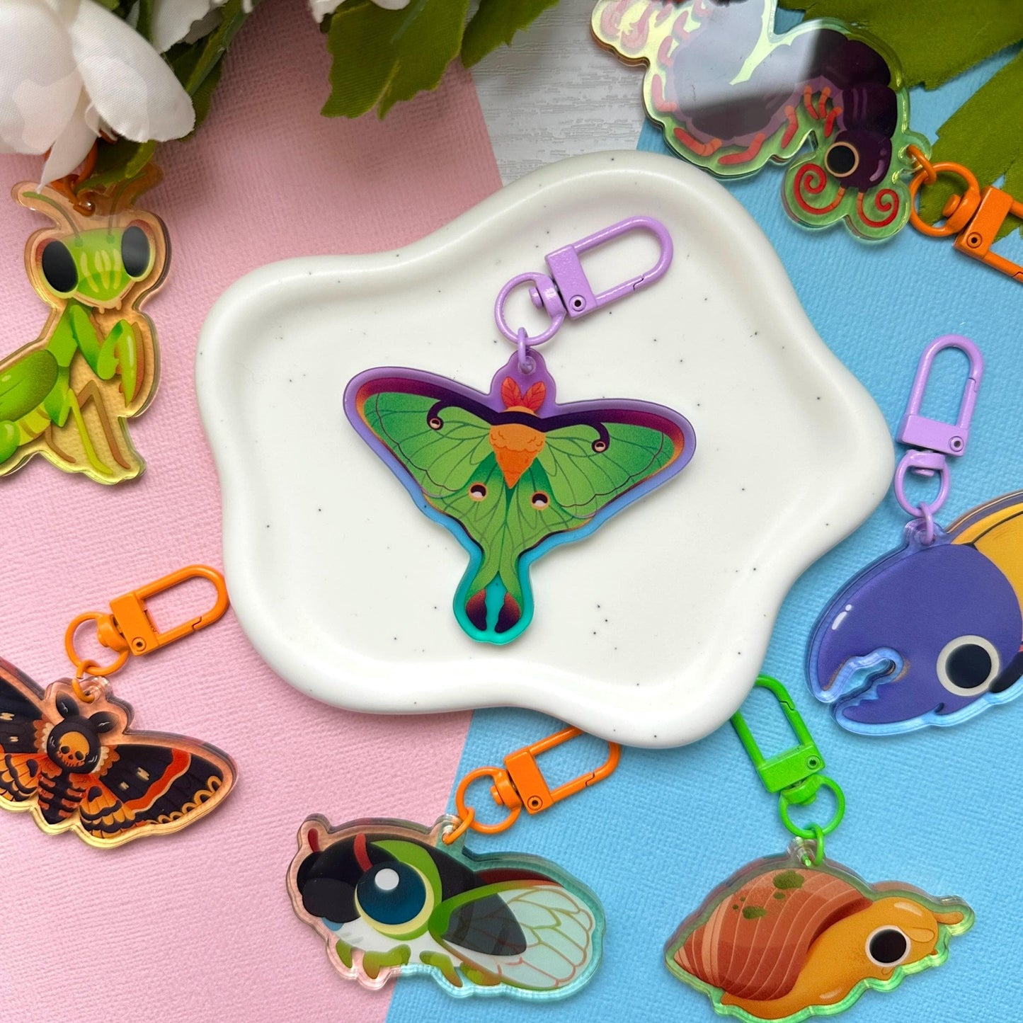 Luna Moth 2.5" Acrylic Charm