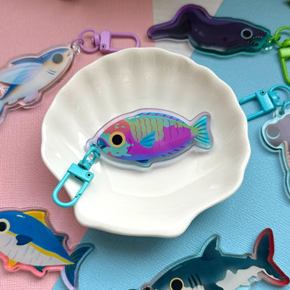 Parrotfish 2.5" Acrylic Charm