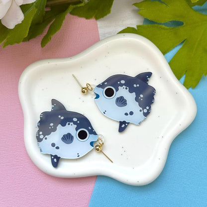 Mola Sunfish Acrylic Earrings
