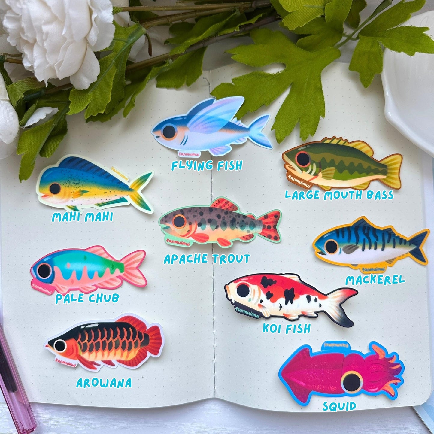 Fish Collection 2 Vinyl Stickers