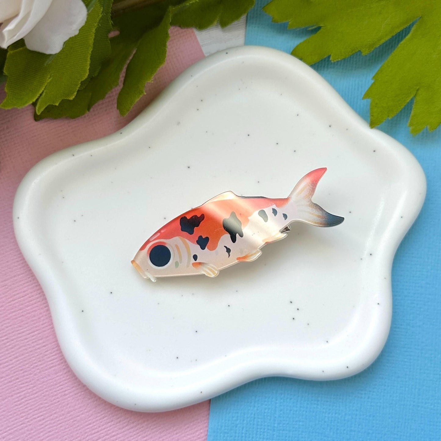 Koi Fish Acrylic Hair Clip