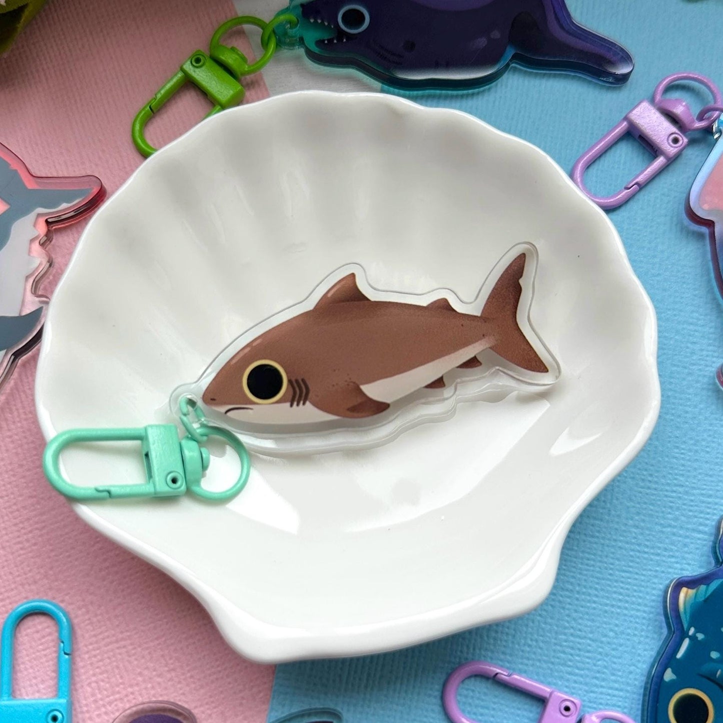 Bull Shark 2.5" Acrylic Charm