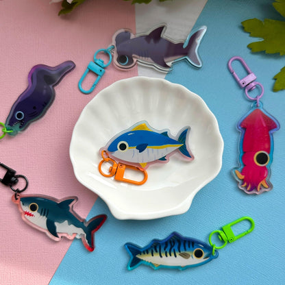 Blue Fin Tuna 2.5" Acrylic Charm