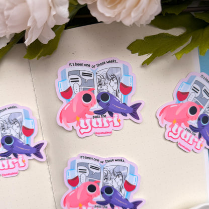 Pass the Yaoi | Yuri | Fanfiction | Omegaverse Vinyl Stickers