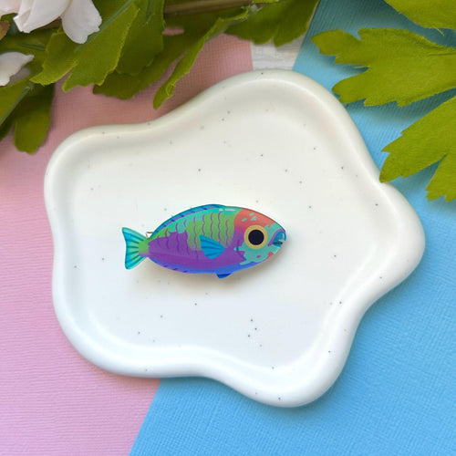 Parrotfish Acrylic Hair Clip