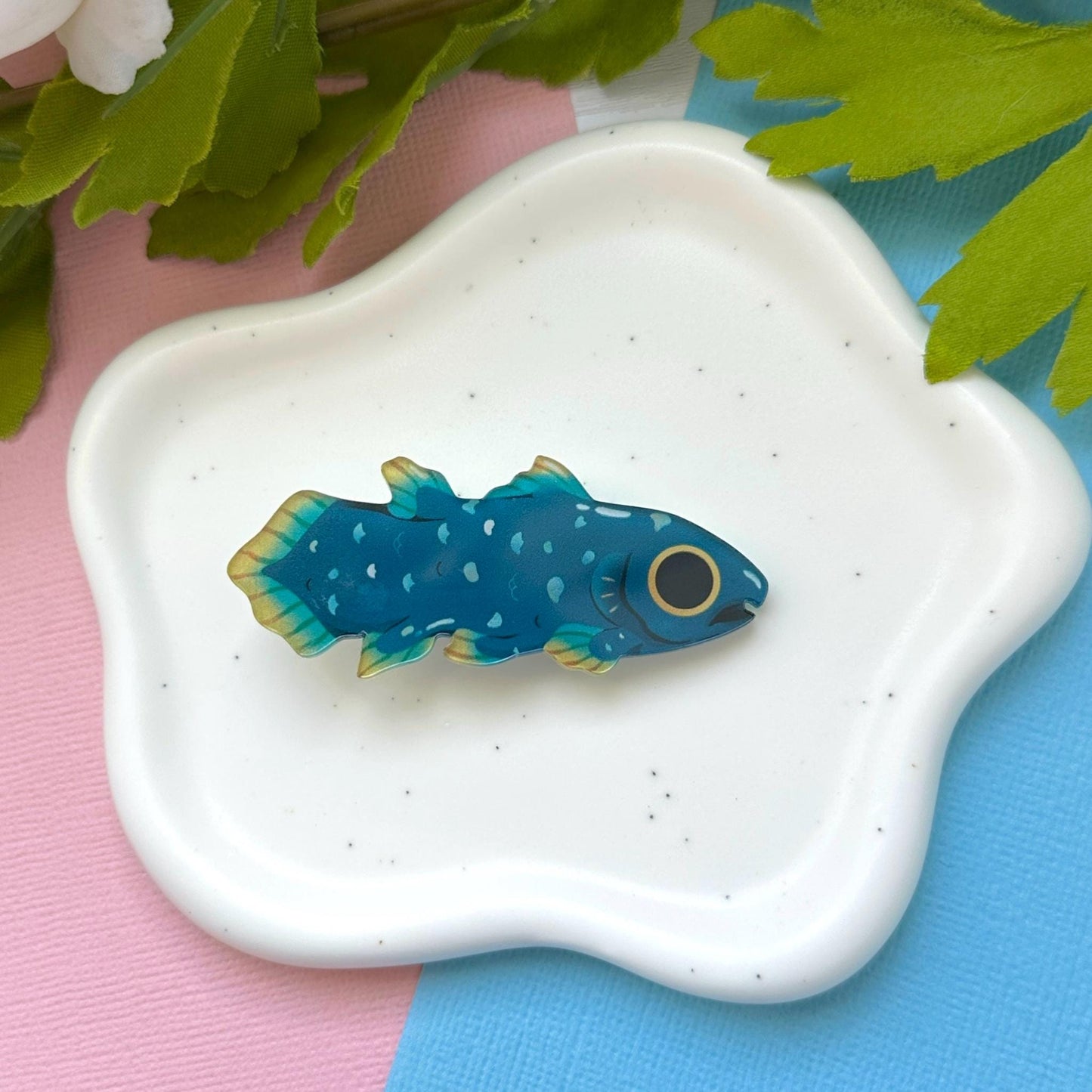 Coelacanth Acrylic Hair Clip