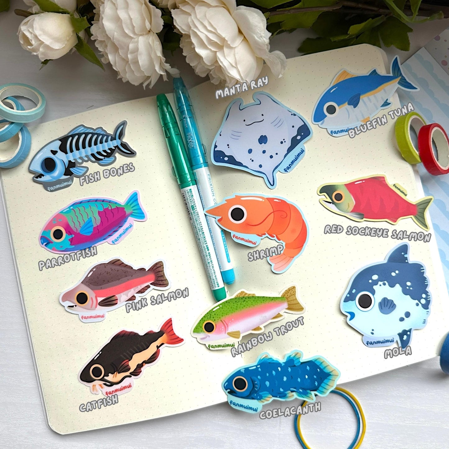 Fish Collection Vinyl Stickers