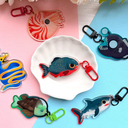 Piranha 1.7" Acrylic Charm