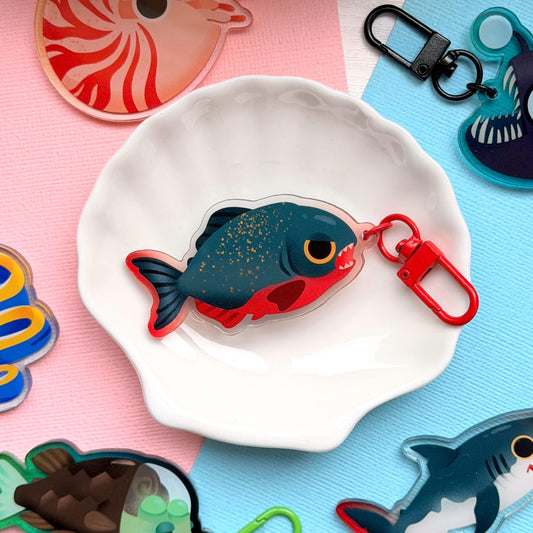 Piranha 1.7" Acrylic Charm