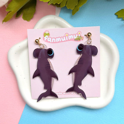 Hammerhead Shark Acrylic Earrings