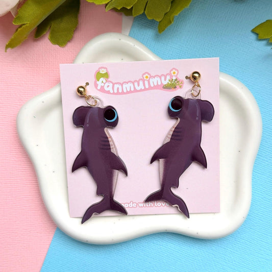 Hammerhead Shark Acrylic Earrings
