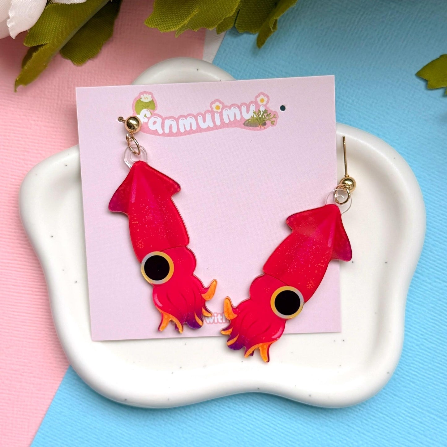 Squid Acrylic Earrings