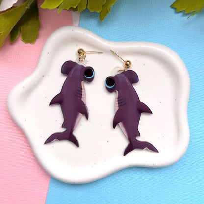 Hammerhead Shark Acrylic Earrings