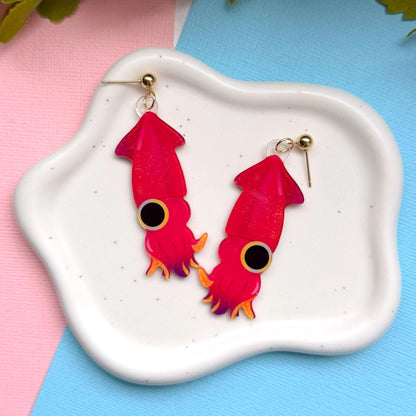 Squid Acrylic Earrings