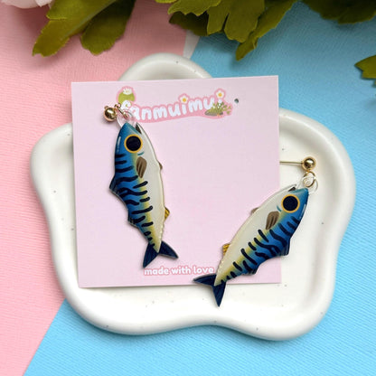 Atlantic Mackerel Acrylic Earrings