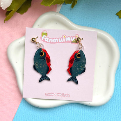 Piranha Acrylic Earrings