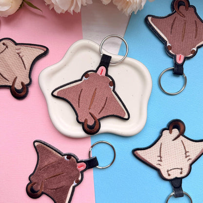 Cownose Ray Embroidered Charm