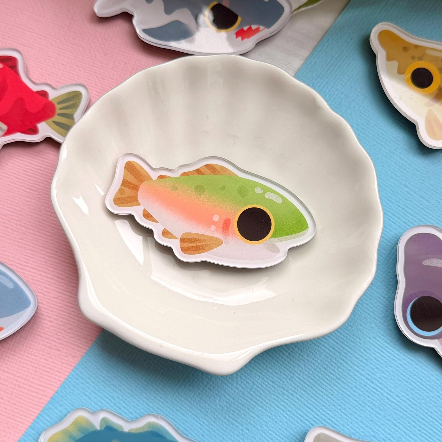 Rainbow Trout 2.5" Acrylic Fridge Magnet