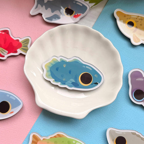 Coelacanth 2.5" Acrylic Fridge Magnet