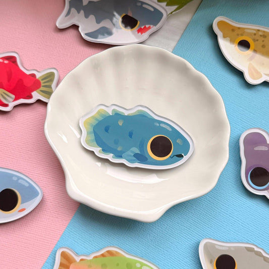 Coelacanth 2.5" Acrylic Fridge Magnet