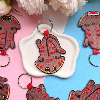Diplocaulus Salamander Embroidered Charm