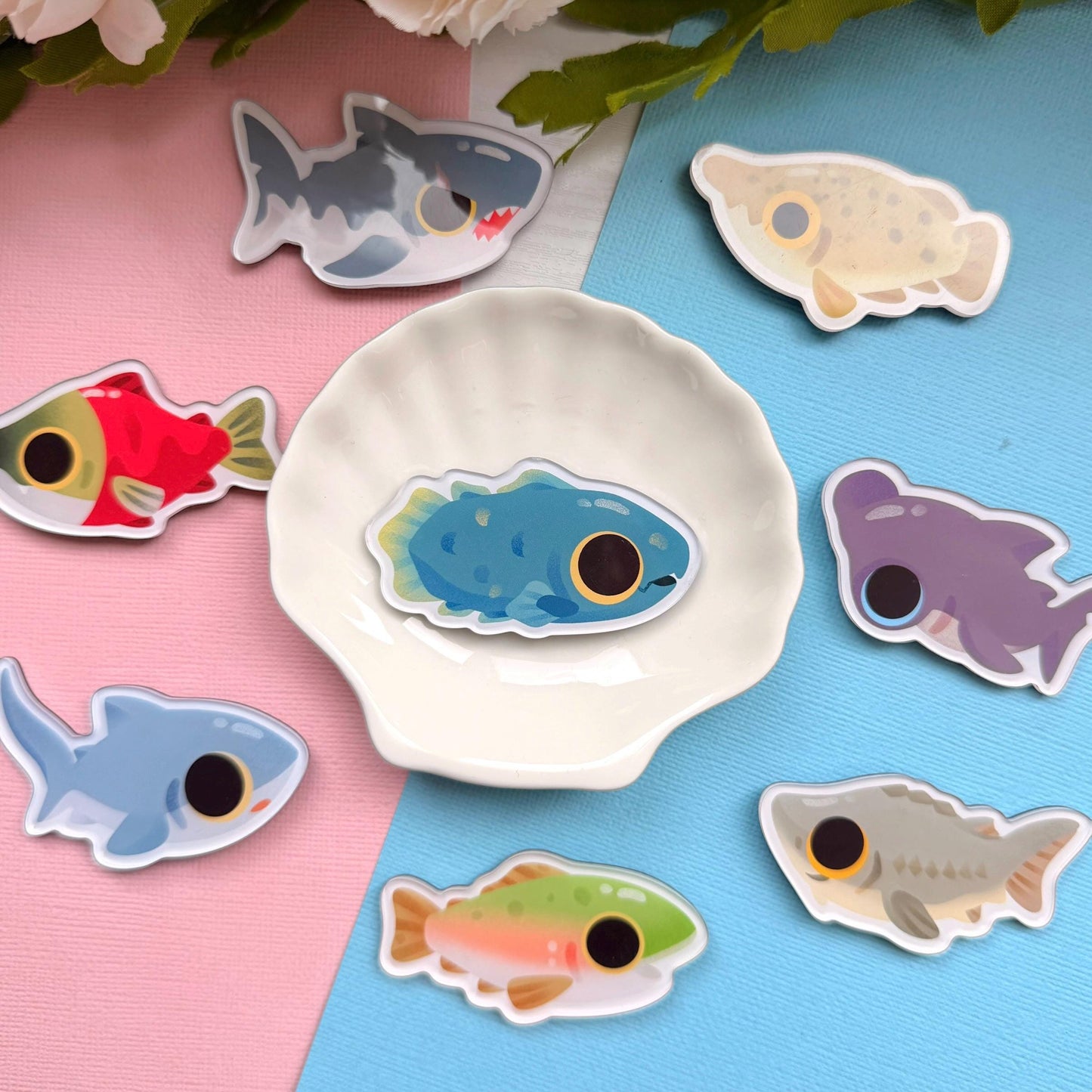Coelacanth 2.5" Acrylic Fridge Magnet