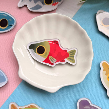 Sockeye Salmon 2.5" Acrylic Fridge Magnet