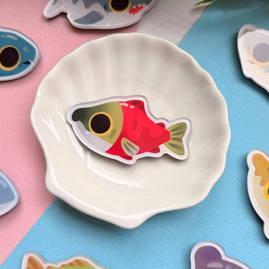 Sockeye Salmon 2.5" Acrylic Fridge Magnet