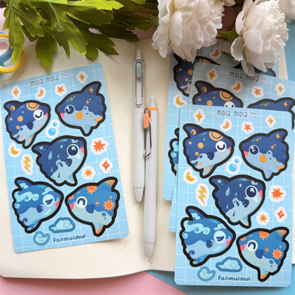 Fish / Mola Mola Vinyl Sticker Sheet (A6)